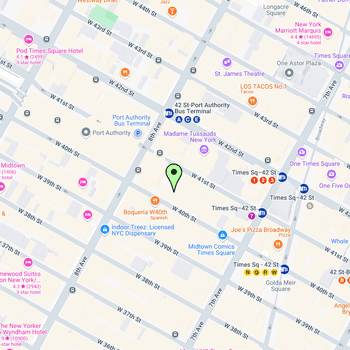 Map showing The Times Center location